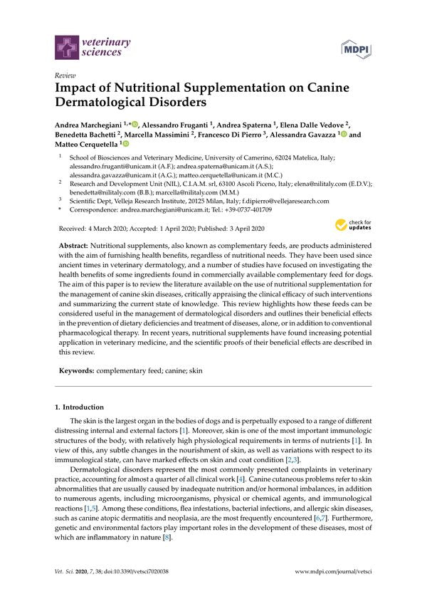 Impact of Nutritional Supplementation on Canine Dermatological Disorders